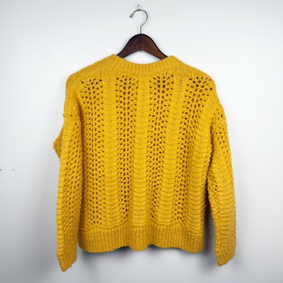 Madewell Windemere Pointelle Pullover Sweater Golden Sunset - Picture 6 of 8